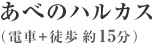 あべのハルカス（電車＋徒歩 約15分）